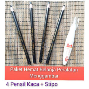 Pensil Kaca Joyko Pensil Penebal Hitam Pensil Outline Gambar Dan Stipo Greebel Hiasan Titik2 Putih Peralatan Menggambar