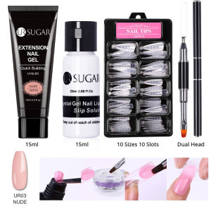 UR SUGAR 4pcs Acrylic Extension Gel Kit 15ml Quick Building Set Poly Gel Polish For Nail Extensions Acrylic Gel Polish Nail Art Set
