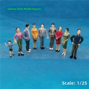 MECOME 10pcs 1:42/1:30/1:25 Scale Sand Table Model Mixed Color Mixed Pose Building People High Quality DIY Dollhouse Character