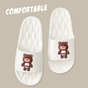 รองเท้าแตะแฟชั่นน่ารักๆ รองเท้าสวมใส่สบาย ลายน้องการ์ตูนหมีน้อยน่รักๆ ราคาถูก