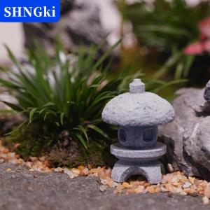 [COD] 🔥🔥🔥SHNGki Retro Gazebo Trung Quốc Đèn Lồng Mini Chùa Mô Hình Trang Trí Đá Thu Nhỏ Tượng Đá Sa Thạch Phụ Kiện Nhà