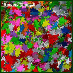 Hmeme 10Pcs Christmas Tree Shape Reflective Pendant For Bags Strip Ornaments Adults Children Night Reflective Keyring Safety Accessory