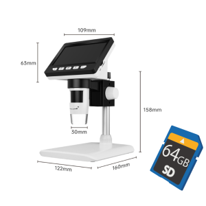 [Free SD Card]4.3 Inch Digital Microscope 1080P 50-1000X Coin Microscopio 2000mAh Soldering Microscope for Electronics