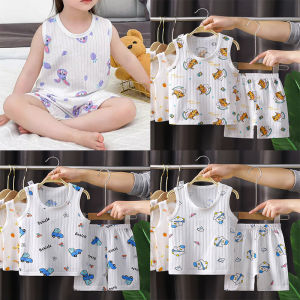 Boys Sets & Coordinates Summer cotton terno sleeveless sando boys and girls shorts tops infant sets