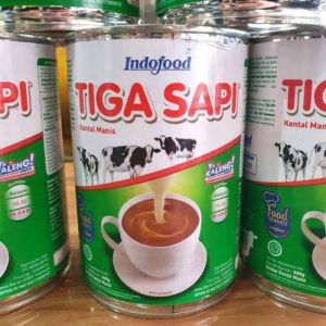 Susu tiga sapi evaporasi / Kental Manis tiga sapi / susu manis gurih