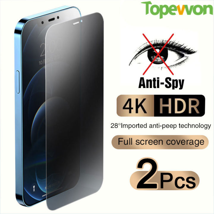 Privacy Glass Full Cover Screen Protector For Apple iPhone 16 16e 15 14