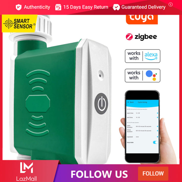 Cảm Biến Thông Minh Bộ Hẹn Giờ Tưới Nước Tuya ZigBee Bộ Điều Khiển Tưới Nhỏ Giọt Hệ Thống Tưới Vườn Tự Động Điều Khiển Ứng Dụng Tương Thích Với Amazon Alexa Và Google Assistant Để Điều Khiển Bằng Giọng Nói