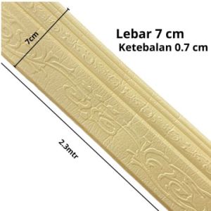 DCH - List Foam 3D Motif Batik Wall Border 7cm x 115cm Wallpaper List Foam Dinding