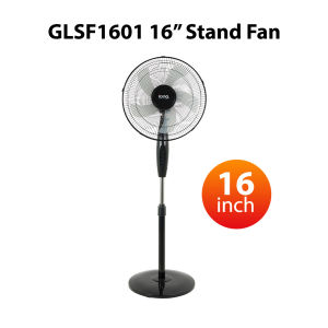 IONA 16 Inch 5 Blade Blades Black Stand Standing Fan | 风扇 風扇 家用 - GLSF1601