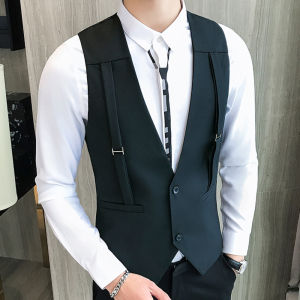 Áo Gile nam áo gile có đai cách điệu tạo điểm nhấn thiết kế trẻ trung hiện đại N41