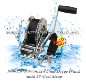 Super รอกมือหมุน Hand Winch Trailer Winch Boat 2000LB Galvanized Dual Drive Winch with 25-Foot Strap