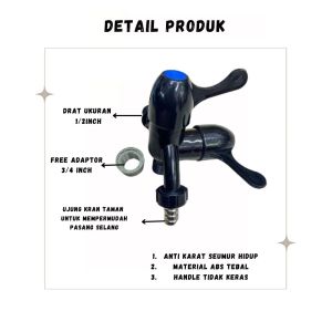 kran cabang shower pvc new FTA hitam keran double black series / Kran cabang mahkota / engkol pvc Tebal Black