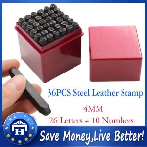 【Local delivery】 36pcs Alphabet Number Stamping Punch Steel Die Letter&Digital Punch Stamp Pressing Kit For DIY Metal Belt Leather Craft Tool Steel Stamp