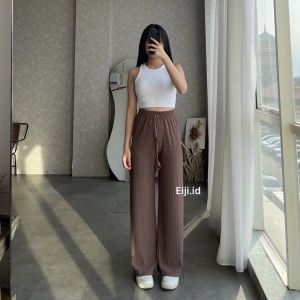 PROMO Lapake Qulla - Celana Murah Berkualitas Kulot Rajut Knit Highwaist Import Premium Terbaru