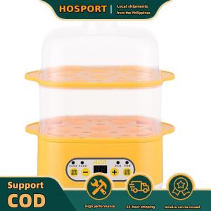 【HOSPORT】 Double Layer Multi-Function Cooker 12 Eggs Capacity Multifunctional Egg Boiler Auto Shut-Off for Breakfast Steaming Cooking