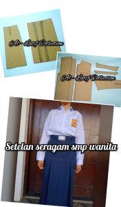 pola instan / pola jiplak SERAGAM SMP WANITA