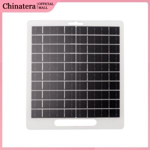 3W/6W/10W Solar-Panel Chargers with Carabiners Solar Panel Kit USB Outputs for Outdoor Camping Van