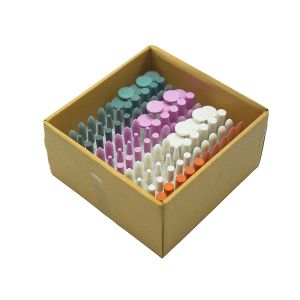 100pcs Dental Polishing Stone Kit for Ceramic/Alloy/Composite Material Contour Polishing Green/Pink/White/Brown
