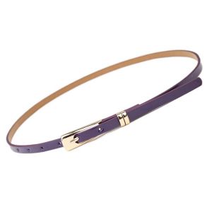 RGFV Alloy PU Leather Fashion Lady Buckle Leather Women Girl Multicolor Candy Color Thin Waist Skinny Belt