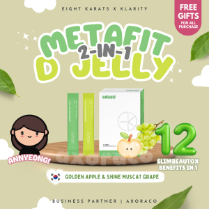 [🍏🍇5 FOR 15% OFF+1 BOX FREE MASK/EYE HAIR JELLY] Eight Karats Eighteen Fat Burner Metafit Diet Jelly | Burn Fat | Detox | Boost Metabolism | 10 Jellies x 22g