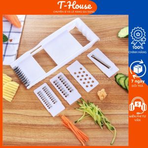 Bộ dụng cụ bào sợi rau củ quả 5 in 1 có lưỡi dao thay thế tiện lợi