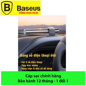 Bảng số điện thoại xe hơi Baseus thiết kế nhôm chống oxi hóa dùng cho đỗ xe tạm thời Baseus Parking Number Plate Tint (Dual-number) keo dán thiết bị dễ tháo rời và tái sử dụng