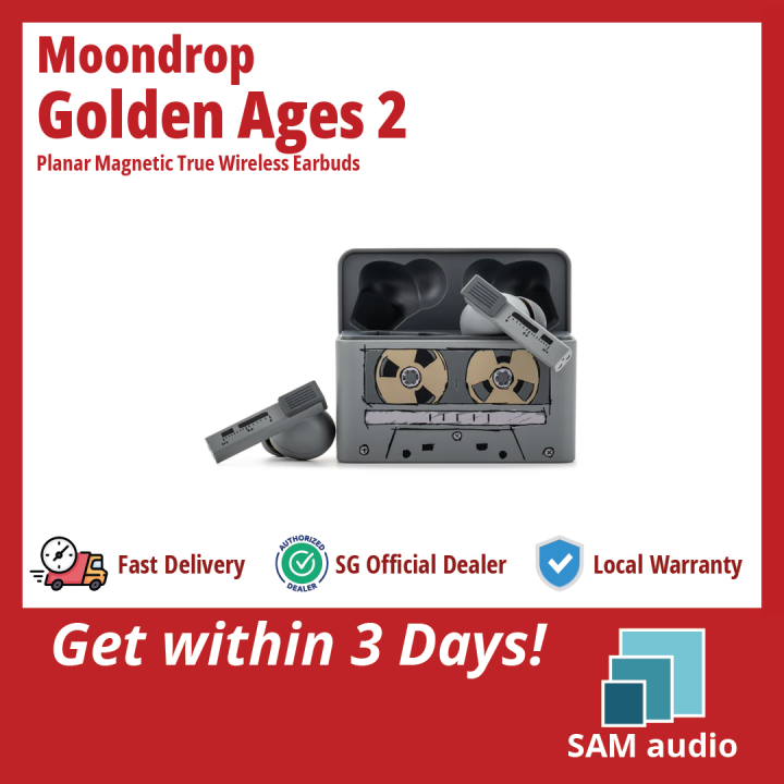 [🎶SG] MOONDROP Golden Ages 2 - Planar Magnetic True Wireless Earbuds ...