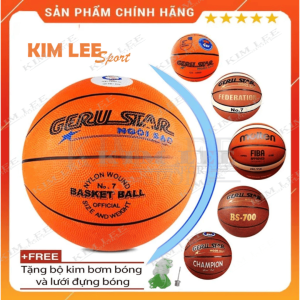 Quả bóng rổ Gerustar số 3 số 5số 6số 7 chính hãng tặng kèm kim bơm và lưới
