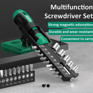 15PCS Multifunction Magnetic Screwdriver Set with Hand-Screwdriver Bracket Style Base Drills and Socket Car Funiture Repair Tool