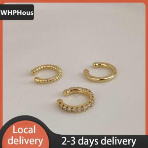 [COD] WHPHous Ship within 24 hours 3Pcs Simple Round Wrap Earrings Cartilage Ear Clip No Pierce Cartilage Earrings Ear Cuff