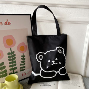 🚚 พร้อมส่ง กระเป๋า ผ้าแคนวาส จุของได้ พิมพ์ลายน่ารัก