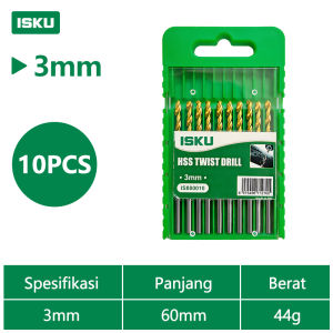 ISKU Mata Bor Set 10pcs/5pcs HSS 3-12mm Masonry Drill Bits Set Lengkap Tahan Lama