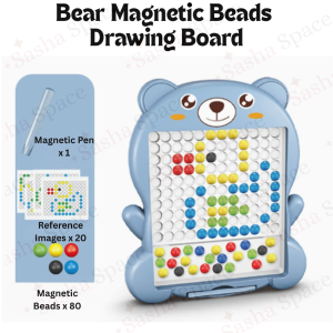 Magnetic Beads Drawing Board for Kids Doodle Magnetic Dot Art Toddler Educational Montessori Toy | Travel Toy - Age 3 and Above