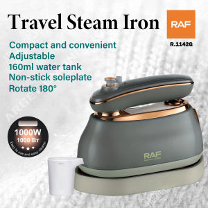 RAF R.1142G Portable Mini Steam Iron Handheld Electric Travel Steamer Non-Stick & Dry Ironing / Seterika Wap