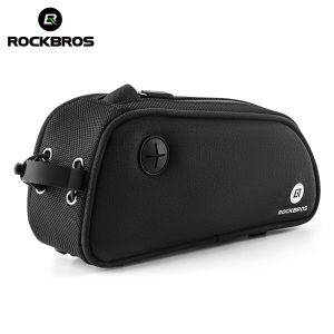 ROCKBROS Bicycle Front Tube Bag Stable Narrow Design 1.3L Capacity for MTB Road Bike Cycling Accessories