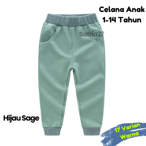Promo Celana Fleece Training Joger Anak Sweatpant Panjang Polos 1 Sampai 14 Tahun Lakilaki Perempuan Murah Ukuran S M L XL XXL