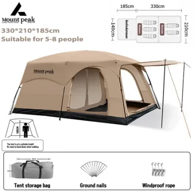 Mount peak 2026 Upgraded & Thickened Edition khemah unta Camel tent besar 10-15 Person Large Camping Tent Family Tent For outdoor