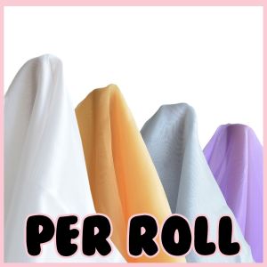 [ PER ROLL ] Kain Organdi Glowing Glossy - Kain Gaun Pesta Background Backdrop Cantik