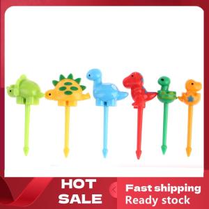 🚚【Local Express Delivery】🚚 6pcs set dinosaur Mini Animal Cartoon Food Picks Children Snack Fruit Fork