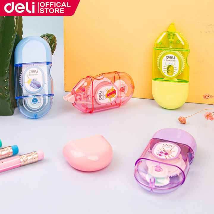 Deli School Correction Tape NonToxic Formula Assorted Color Eh351 Lazada PH