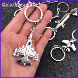 Colorfulswallow Creative Metal Aircraft Keychain Pendant For Men Women Aviation Enthusiast Gift Personalized Key Ring Backpack Decoration