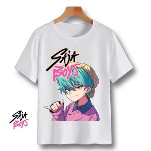 SAJA BOYS KPOP (HUNTRIX SODA POP) DEMON HUNTER CUSTOMIZED TEES FOR KIDS AND ADULT WHITE AND ACID GRAY TSHIRT SUBLIMATION2