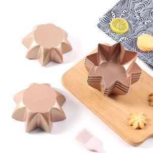 GAOSU Không dính Khuôn bánh mì hình bát giác Thép carbon Hình bát giác Chảo nướng bánh Đa năng Công suất lớn Khuôn làm thạch pudding Dụng cụ nướng bếp