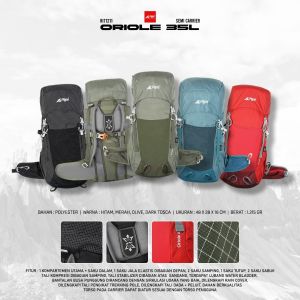 Tas Gunung / Semi Carrier Premium Oriole 35 Liter Arei Outdoorgear