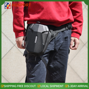 Motorcycle Drop Leg Bag - Expandable Crossbody Shoulder Bag for Men Perfect for Outdoor Riding and Cycling in Red