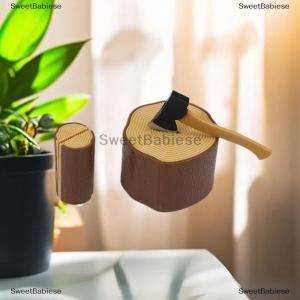 [COD] SweetBabiese บ้านตุ๊กตา1 12จำลองขวานไม้โมเดลเสาไม้บ้านตุ๊กตาของเล่นตกแต่งฟาร์มขนาดเล็กอุปกรณ์ประกอบฉากบ้านตุ๊กตา