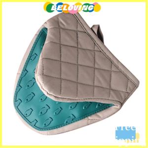 Beloving Flash Sale ถุงมือซิลิโคนกันลวกสำหรับเตาอบถุงมือถาดซิลิโคนสำหรับห้องครัวที่วางจานที่ยึดเตาอบถุงมือคลิปหนีบมือ