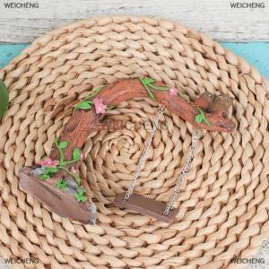 [COD] WEICHENG Miniature Fairy Garden Swing Flower Tree Swing Figurine Swing Model For Micro Landscape Courtyard Garden Outdoor Display Decor