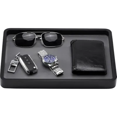 ProCase Wooden Valet Tray for Men Wood Catch-All EDC Organizer Nightstand Entryway Bedside Dump Holder for Wallets!!