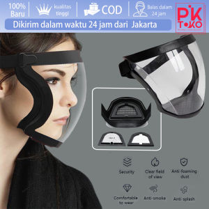 Face shield Masker Full Face Anti Fog Pelindung Wajah Penuh Ventilasi Olahraga Pelindung Wajah Transparan Motor Sepeda